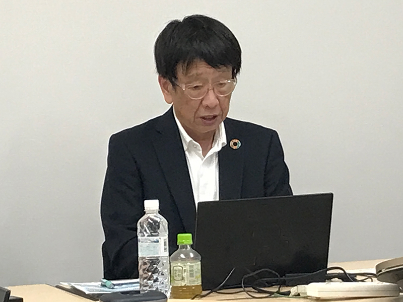 オンラインセミナーの長澤取締役